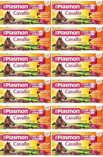 24 Vasetti Plasmon Omogeneizzato con Carne Cavallo bambini oasi della crescita